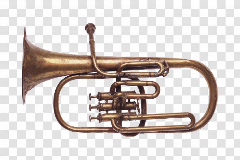 Trumpet Musical Instrument Saxhorn Trombone Wind - Watercolor - Metal Instruments Transparent PNG