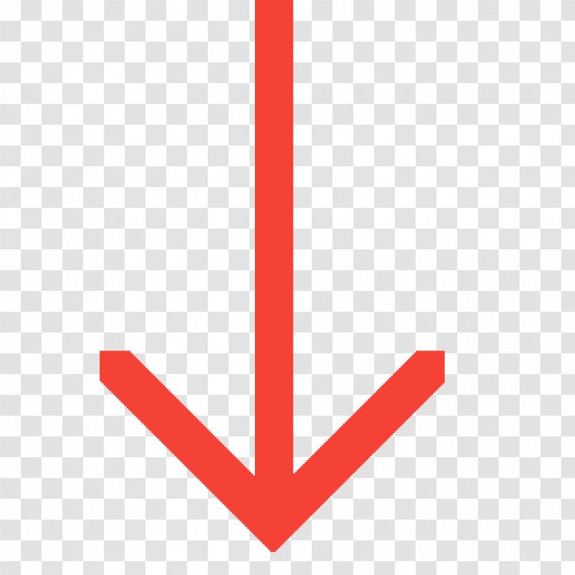 Logo Line Point Angle - Red - Down Arrow Transparent PNG