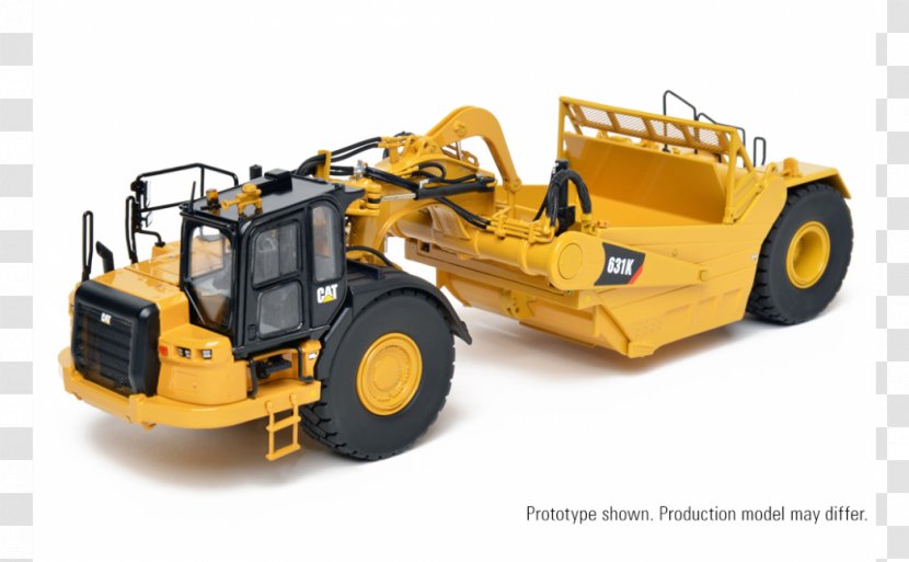 Caterpillar Inc. Wheel Tractor-scraper Heavy Machinery Loader 1:48 Scale - Tractor - Bulldozer Transparent PNG