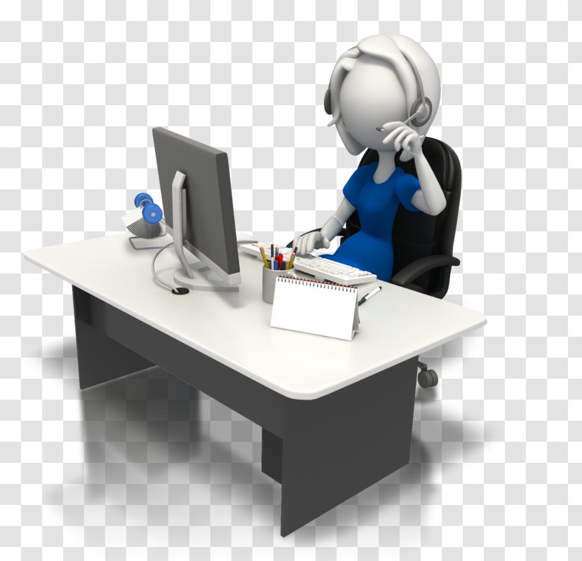 Computer Desk Secretary Office Clip Art - Personal - Telemarketing Transparent PNG
