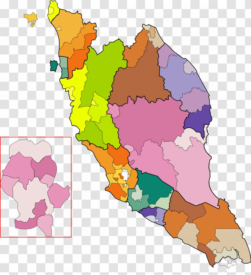 Peninsular Malaysia Universiti Putra Blank Map Clip Art - States And Federal Territories Of Transparent PNG