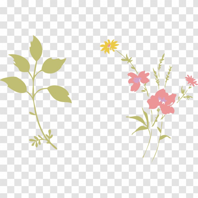 Branch Flower Pattern - Plant - Floral Patterns Transparent PNG