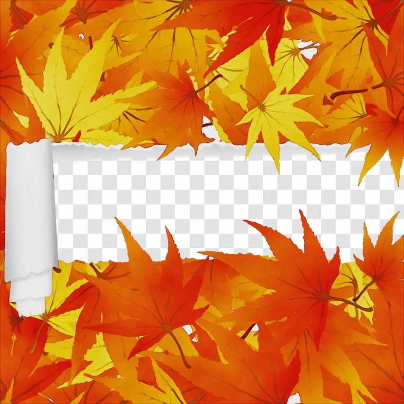 Maple Leaf - Yellow - Black Autumn Transparent PNG