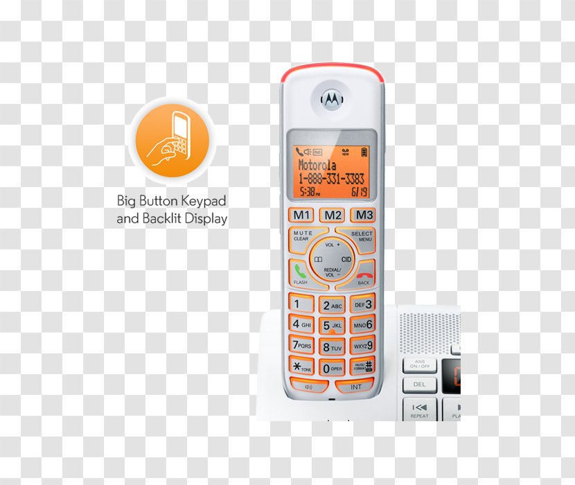 Feature Phone Mobile Phones Cordless Telephone Digital Enhanced Telecommunications - Electronics - Answering Machine Transparent PNG