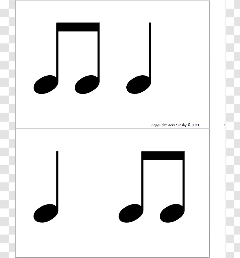 Quarter Note Eighth Musical Dotted Clip Art - Point - Outline Transparent PNG