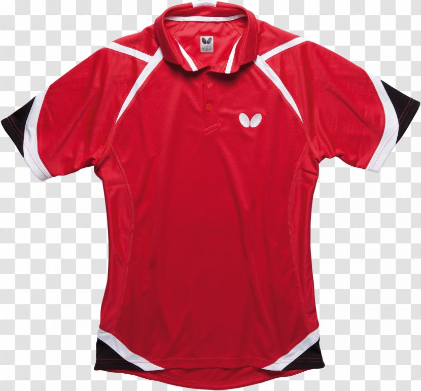 T-shirt Tracksuit Clothing Polo Shirt - White - Red Butterfly Transparent PNG