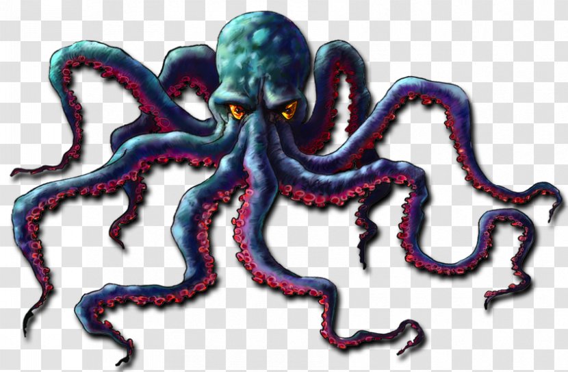 Octopus Squid Sea Monster Drawing - Gigantic - Tsunami Transparent PNG