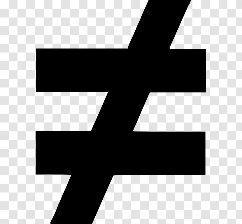 Equals Sign Equality Symbol Mathematics Clip Art - Monochrome Transparent PNG