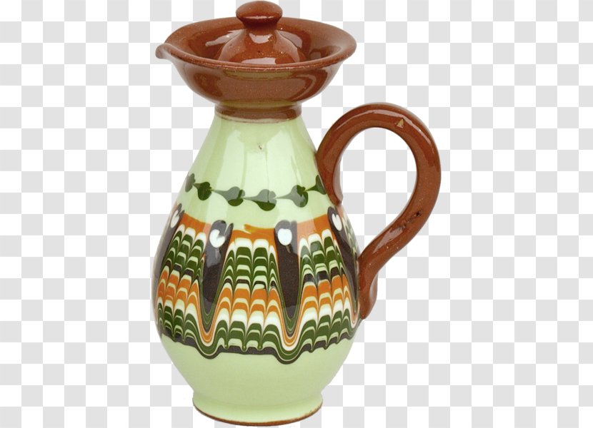 Jug Troyan Pottery Ceramic Pitcher - Green - Vase Transparent PNG
