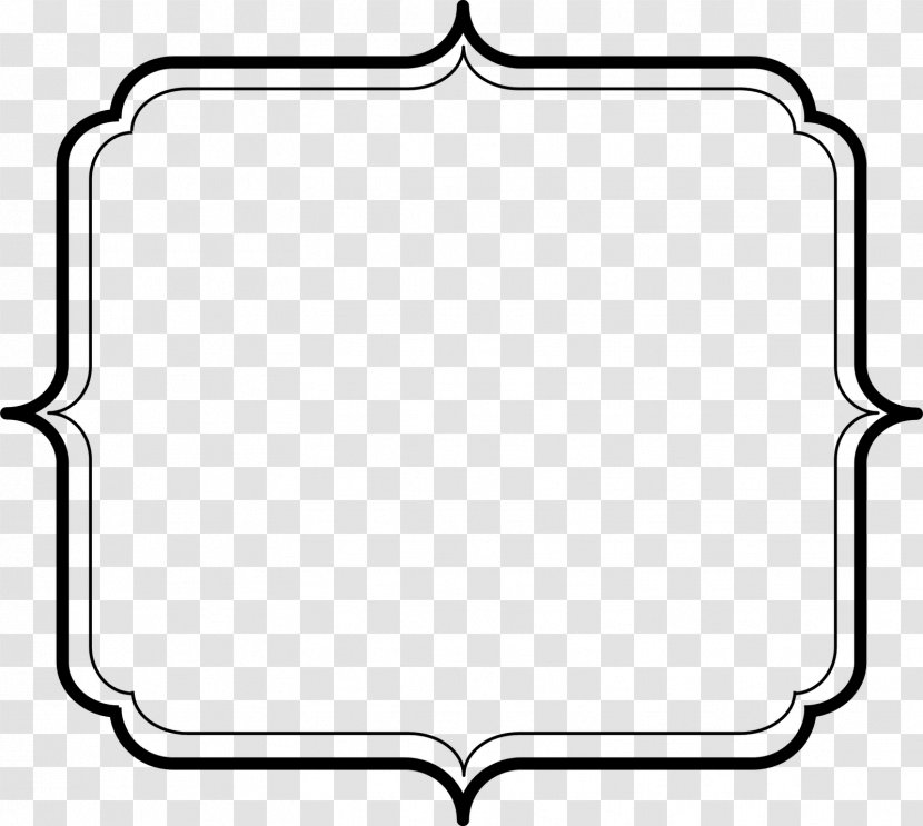 Borders And Frames Picture Clip Art - Black White - Simple Border Transparent PNG