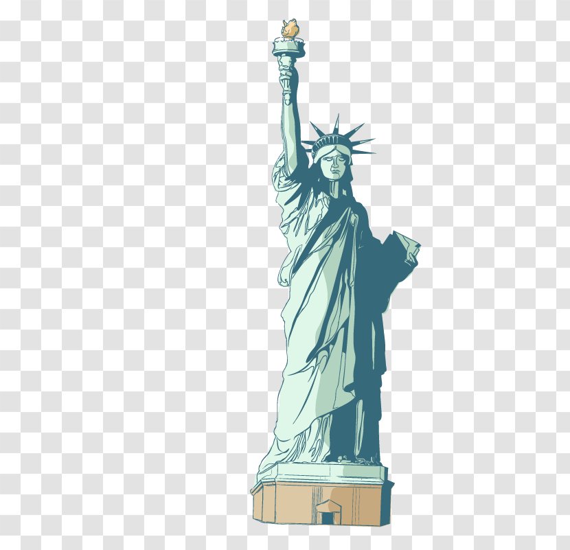 Statue Of Liberty Drawing Clip Art - Figurine Transparent PNG