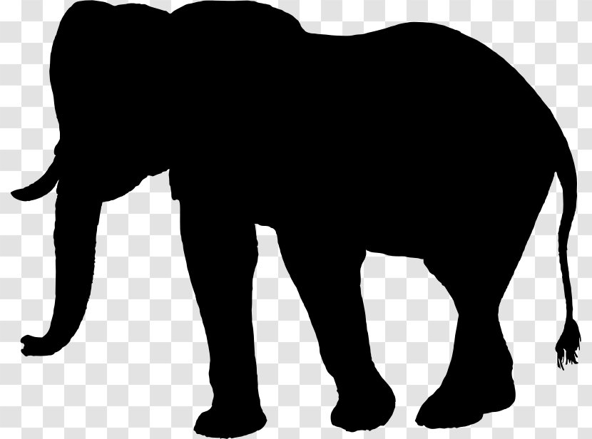 African Elephant Silhouette Clip Art - Mammal - Silhouettes Transparent PNG
