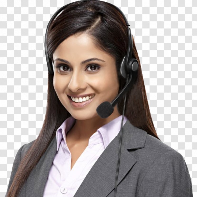 Dell Call Centre Customer Service Telephone - Microphone - Brown Hair Transparent PNG