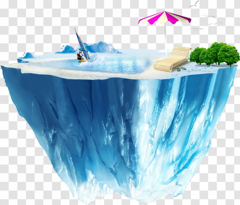 Iceberg Icon - Blue Transparent PNG