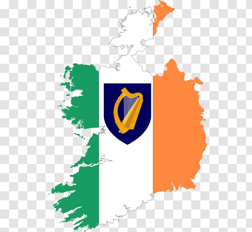 Flag Of Ireland Map Clip Art Transparent PNG