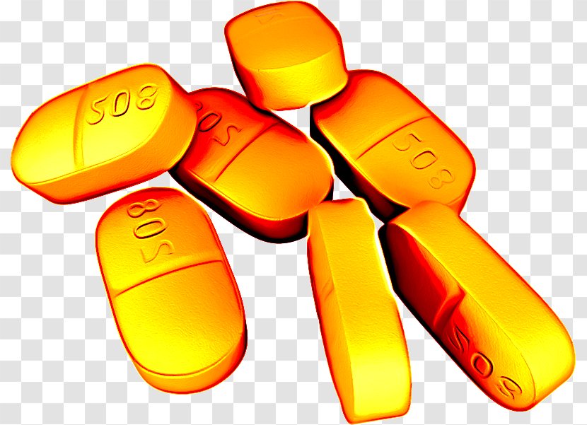 Medicine Cartoon - Orange - Pill Transparent PNG