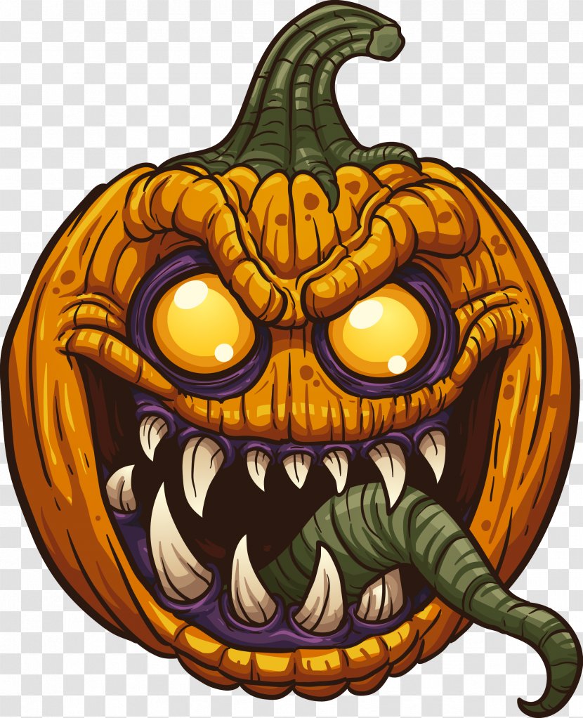 Pumpkin Jack-o'-lantern Clip Art - Jack O Lantern Transparent PNG