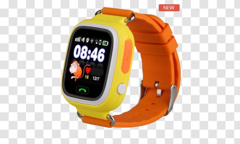 Mobile Phones SmartBabyWatch - Orange - Детские Часы с GPS LG G Watch Smartwatch ClockClock Transparent PNG