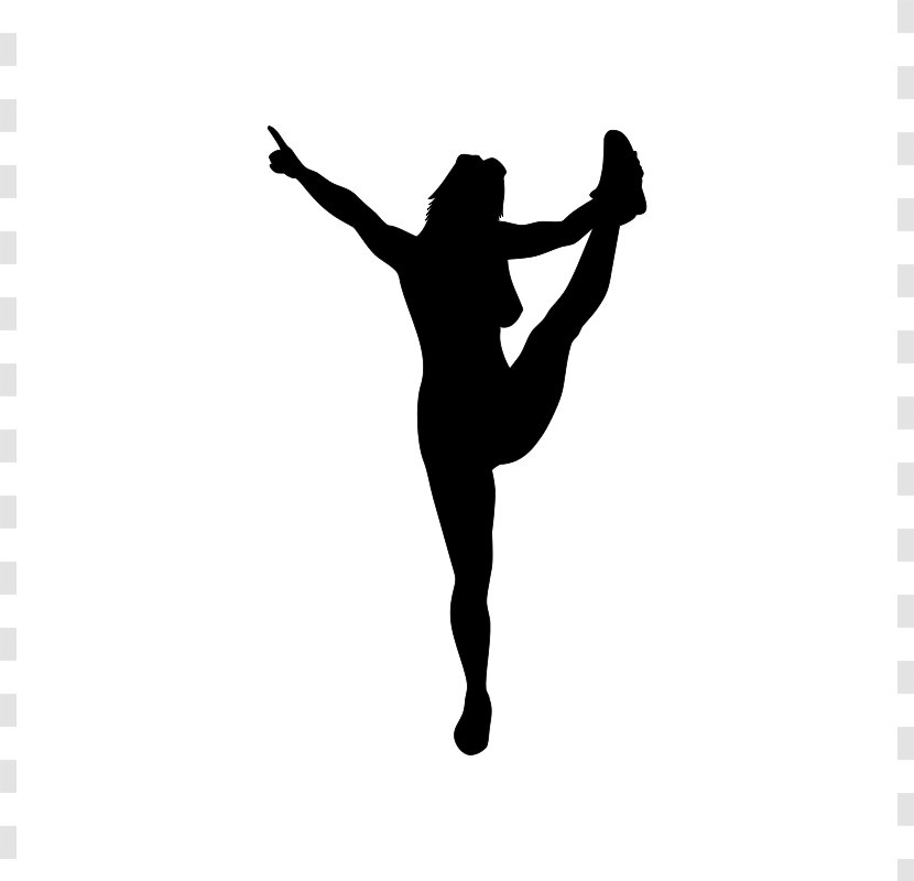 Silhouette Cheerleading Download Clip Art - Hand - Heel Stretch Cliparts Transparent PNG