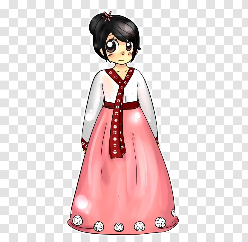 Korea Hanbok Dress Drawing Folk Costume - Watercolor Transparent PNG