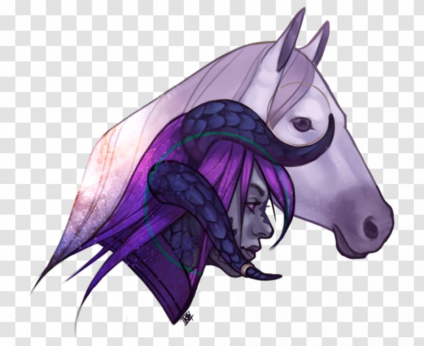 Horse Legendary Creature Sketch - Purple Transparent PNG