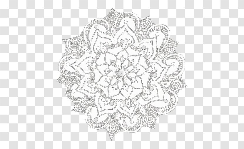 Textile Drawing Visual Arts Doily - Golden Mandala Transparent PNG