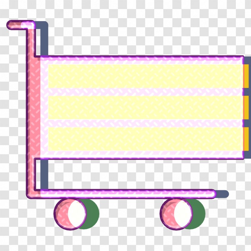 Cart Icon Shop Business - Neon Rectangle Transparent PNG
