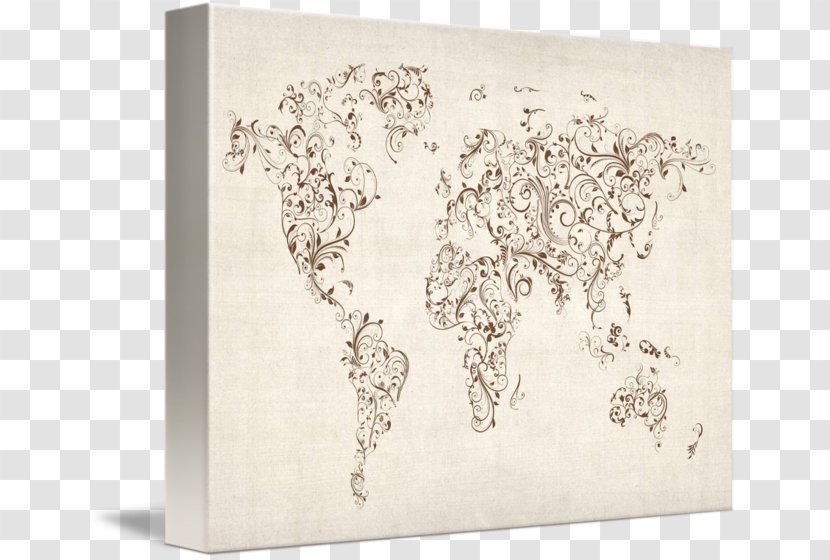 World Map Drawing Art - Printmaking Transparent PNG