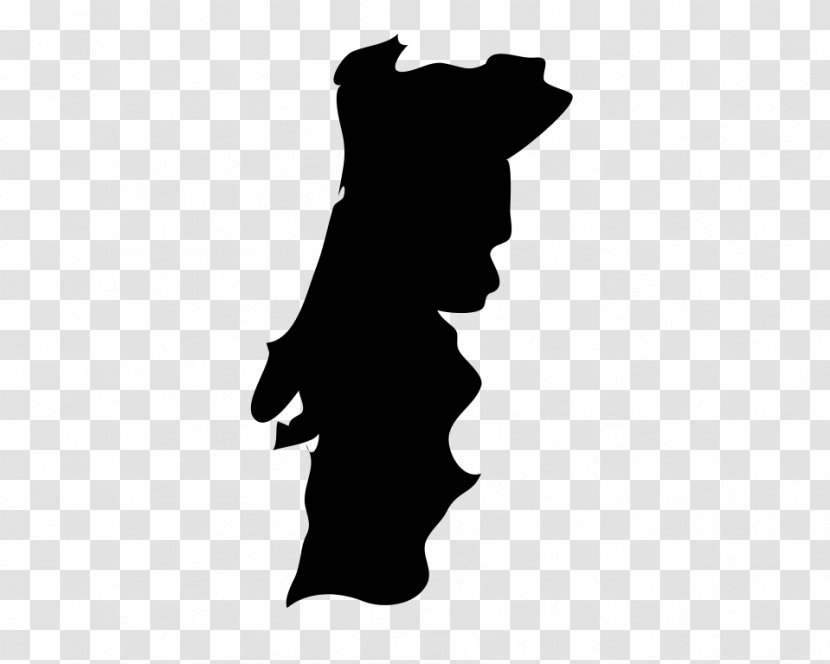 Flag Of Portugal Vector Map - Silhouette Transparent PNG