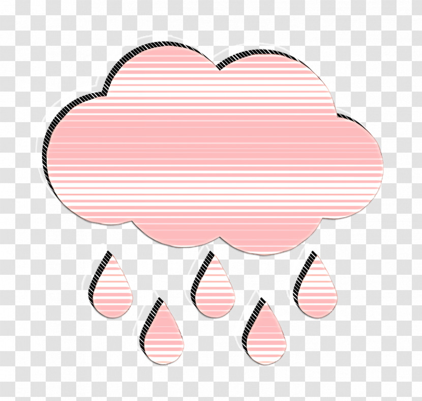 Basic Icons Icon Rain Icon Rain Black Cloud With Raindrops Falling Down Icon Transparent PNG