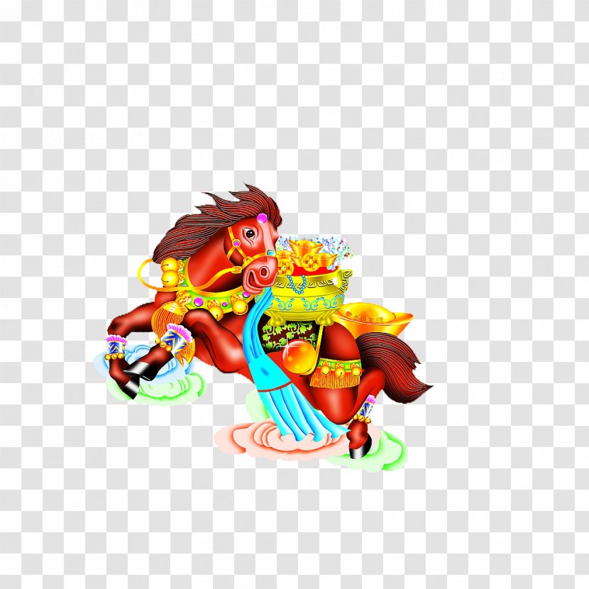 Horse Chinese New Year - Greeting Card - Cartoon Transparent PNG