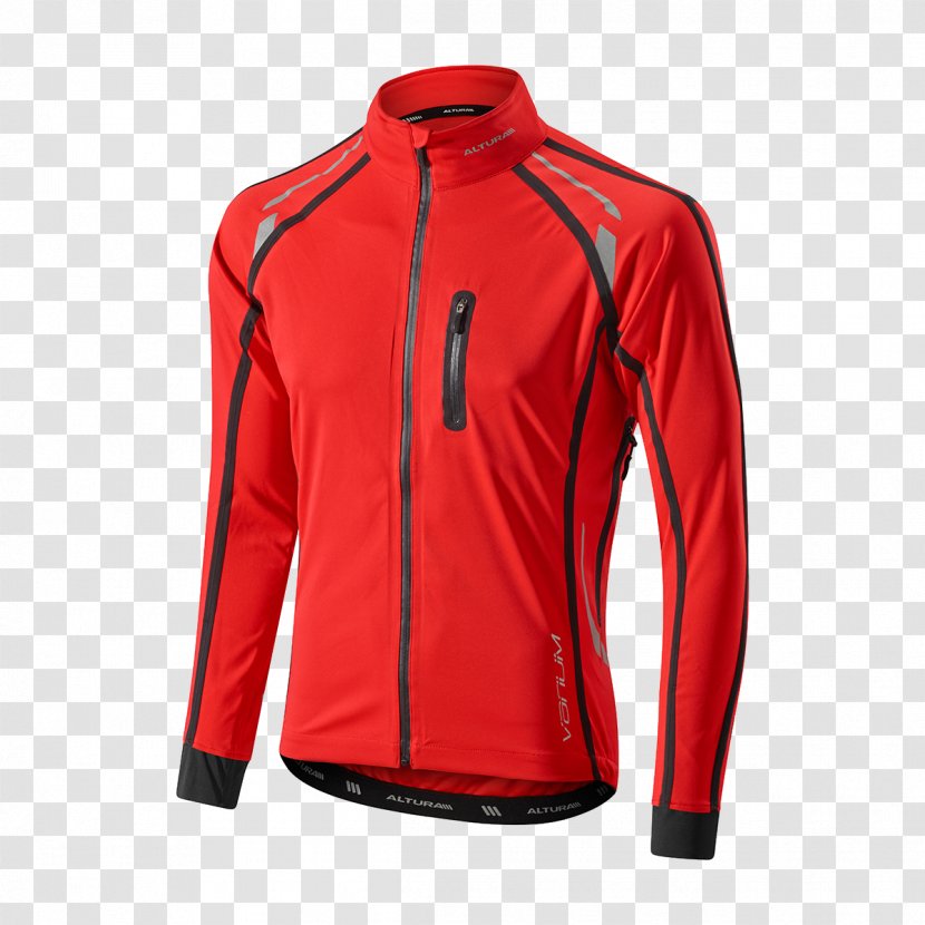 Tracksuit Jacket Clothing Cycling Sleeve - Red Transparent PNG