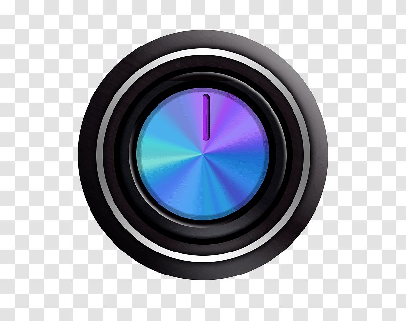 Camera Lens Spoke Alloy Wheel Rim - Electric Blue - Alliteration Button Transparent PNG