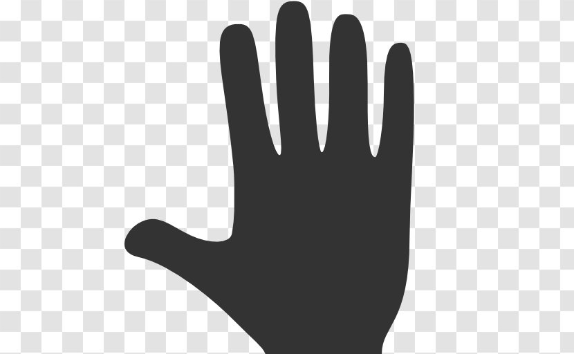 Thumb Black And White Finger - Safety Glove - Cursor Transparent PNG