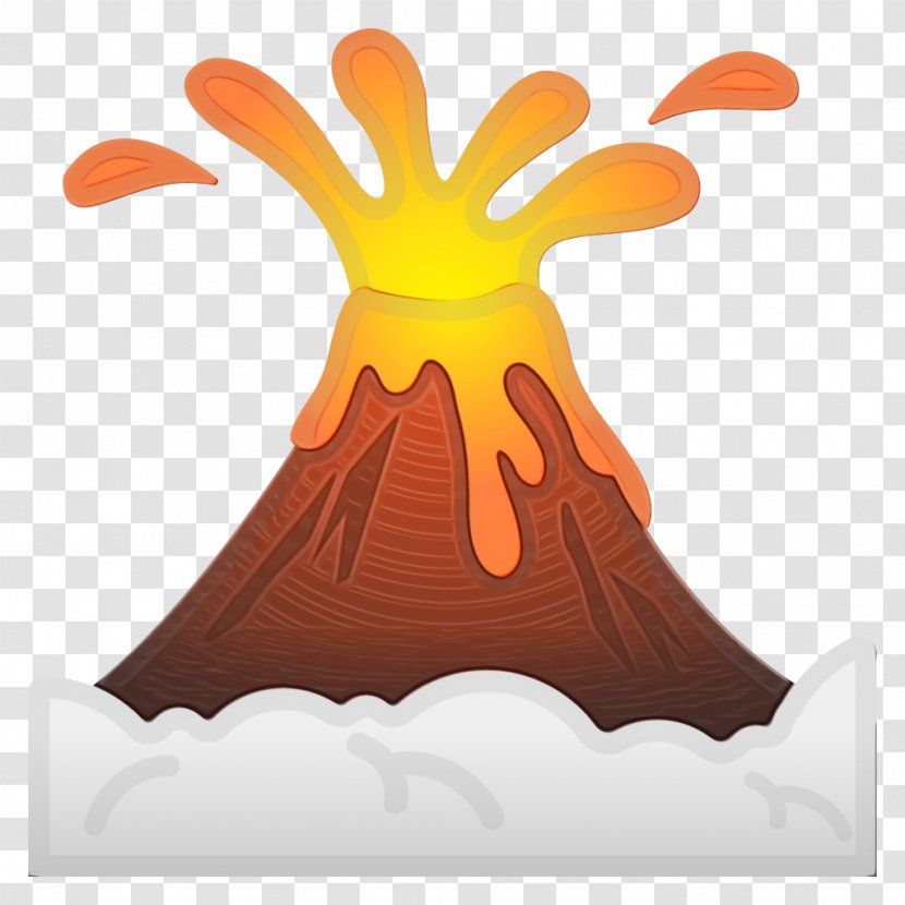 Smiley Face Background - Volcano - Cartoon Orange Transparent PNG