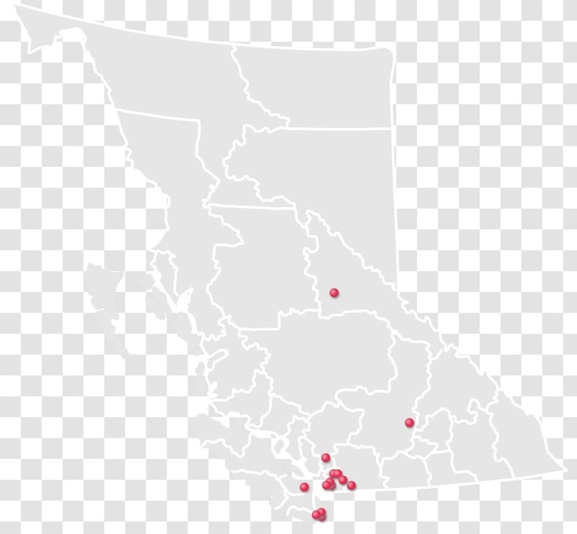 British Columbia Map University Wikipedia Transparent PNG