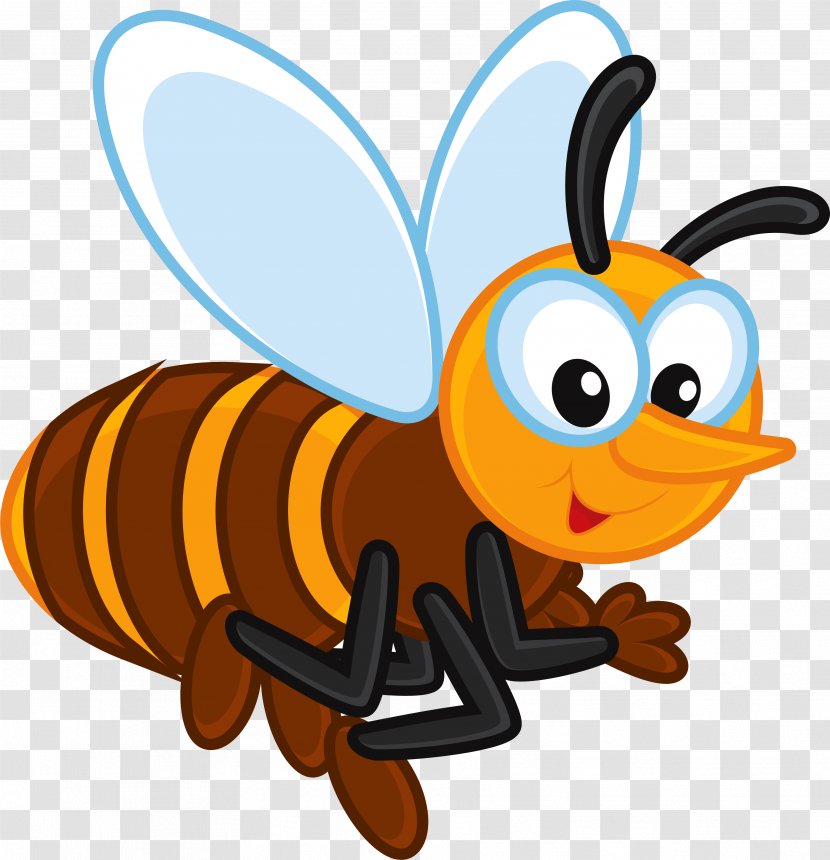 Western Honey Bee Insect Pollinator Clip Art - Invertebrate Transparent PNG