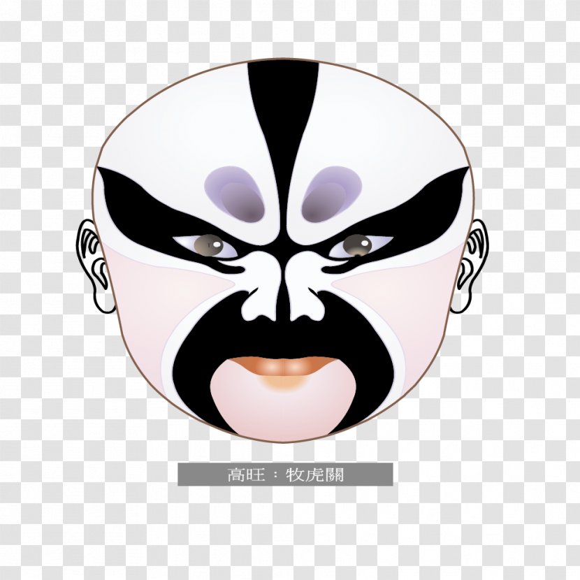 Peking Opera Cartoon - Masque - High-wang Tiger Off Animal Husbandry Transparent PNG