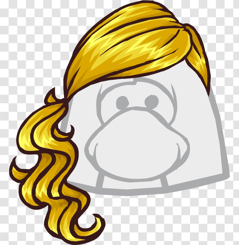 Club Penguin Blond Wig Ponytail Transparent PNG