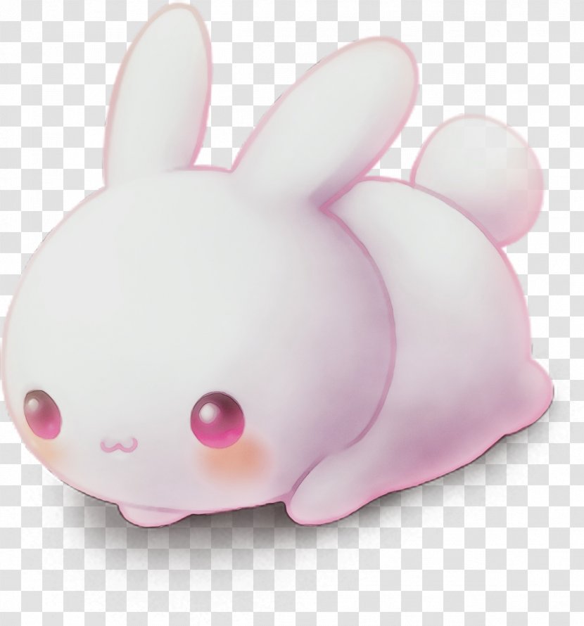Pink Rabbit Skin Rabbits And Hares Snout - Toy Transparent PNG