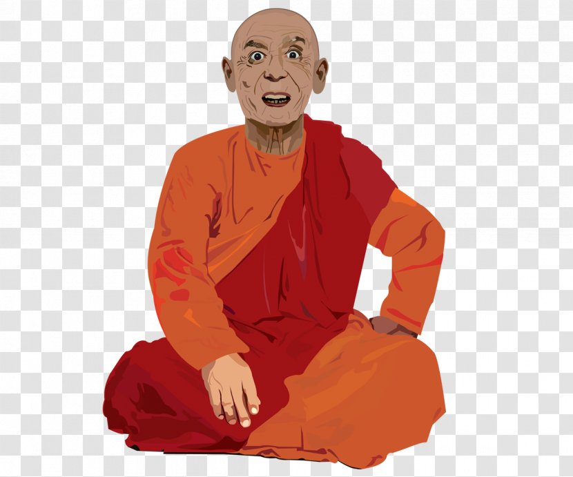 Buddha Birthday - Monk - Zen Master Kneeling Transparent PNG