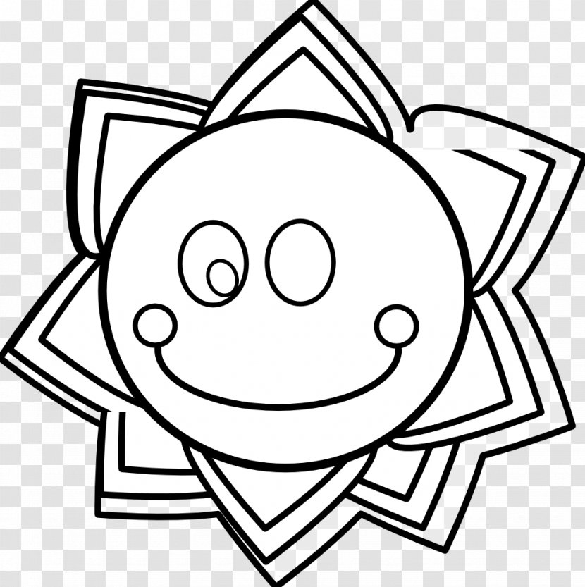 Black And White Coloring Book Line Art Clip - Facial Expression Transparent PNG