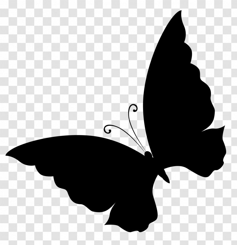 Brush-footed Butterflies Clip Art Silhouette Black M - Logo - Butterfly Transparent PNG