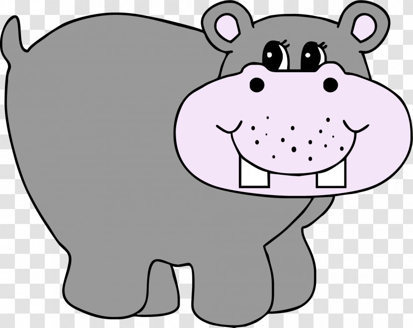 Hippopotamus Free Content Clip Art - Frame - Hand Painted Gray Hippo Teeth Transparent PNG