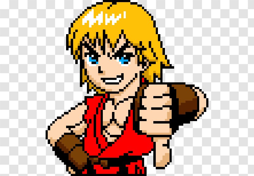 Pixel Art Cross-stitch Museum - Happiness - Ken Masters Transparent PNG