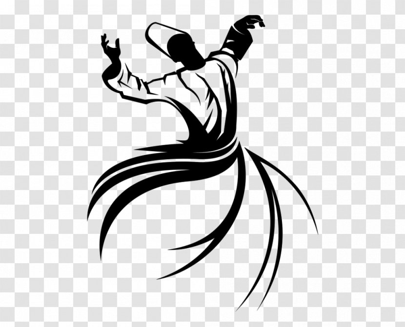 Islamic Art Calligraphy Sufi Whirling Dervish - Meditation Transparent PNG