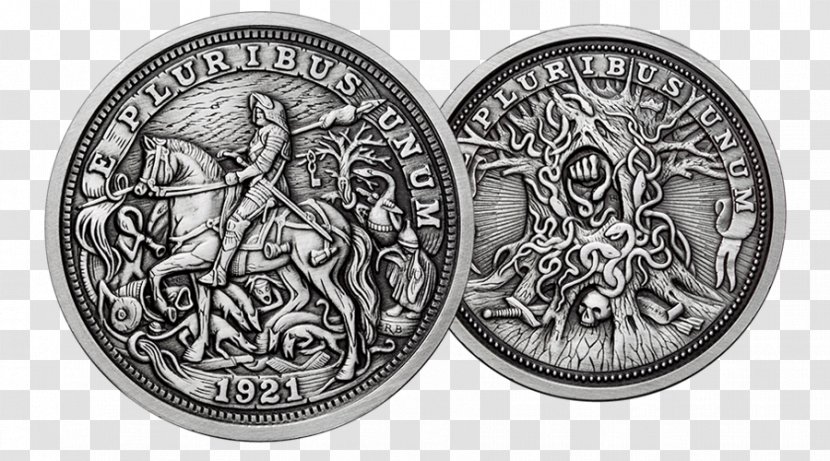 Coin Silver Knight, Death And The Devil Hobo Nickel - Medal Transparent PNG