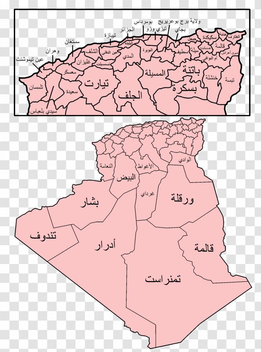 Algiers Wilayah Map Central Atlas Tamazight Berber Languages - Frame Transparent PNG