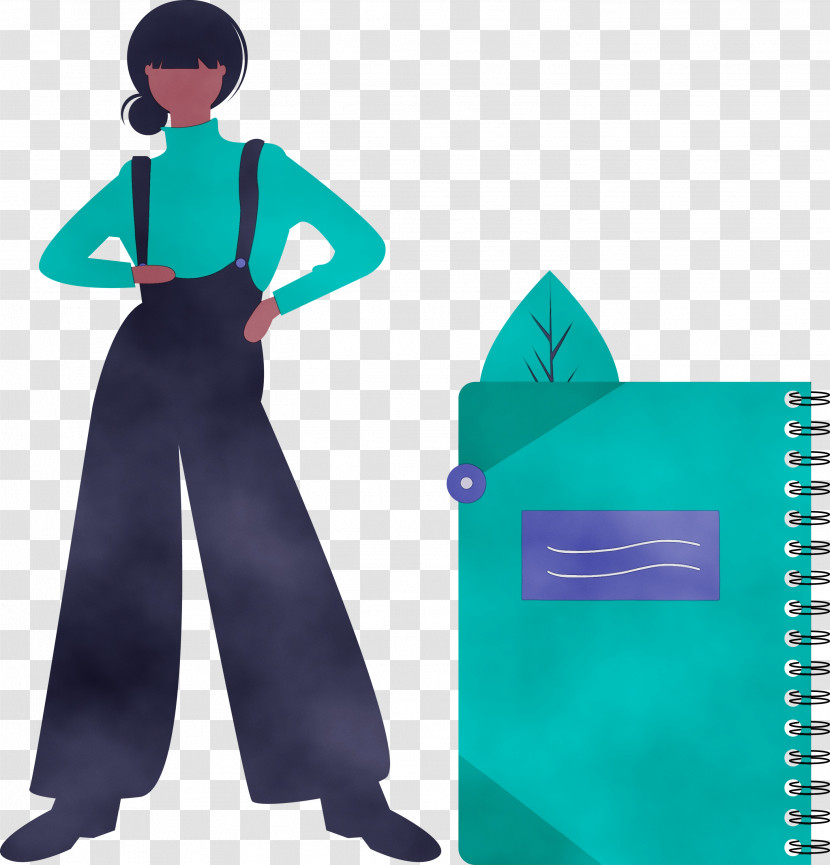 Turquoise Standing Transparent PNG