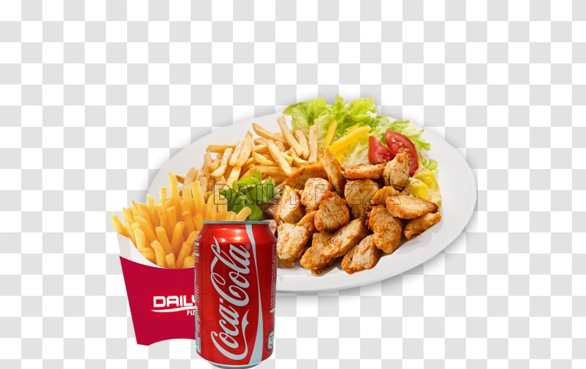 French Fries Kebab Chicken Nugget Vegetarian Cuisine Full Breakfast - Food - Curry Transparent PNG